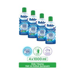 Fakir 4x1000 ml Nano Teknoloji İle Elde Yıkama Halı ve Koltuk Şampuanı