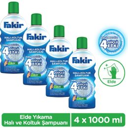 Fakir 4x1000 ml Nano Teknoloji İle Elde Yıkama Halı ve Koltuk Şampuanı