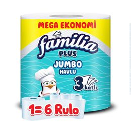 Familia 6'lı Plus 1=6 Jumbo Kağıt Havlu