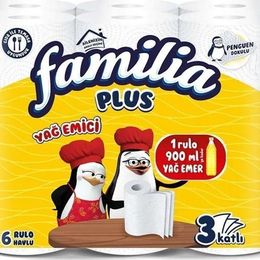 Familia 6'lı Plus Yağ Emici Havlu