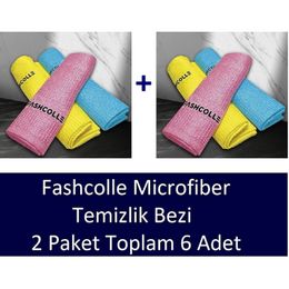 Fashcolle 2x3'lü 40x60 cm Mikrofiber Temizlik Bezi