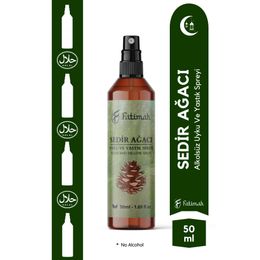 Fatimah 50 ml Doğal Sedir Ağacı Kokulu Alkolsüz Uyku ve Yastık Spreyi