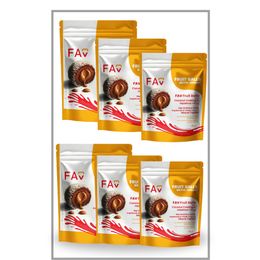 Fav 80 gr Hindistan Cevizi Kaplamalı Fındık Dolgulu Hurma Topu