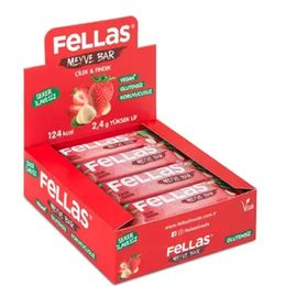 Fellas 12x35 gr Çilekli ve Fındıklı Meyve Barı