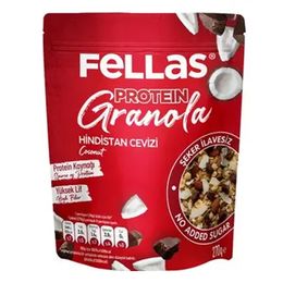 Fellas Granola - Hindistan Cevizi & Protein Bar Parçacıklı 270 gr