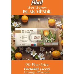 Fibril 3x90 Portakal Çiçeği Kokulu Islak Mendil