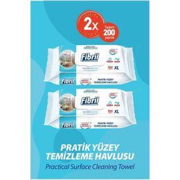 Fibril Beyaz Sirkeli Sabun ve Temizlik Kokulu 2x100'lü Yüzey Temizlik Havlusu