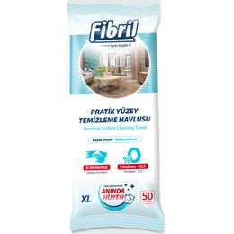 Fibril Beyaz Sirkeli Sabun ve Temizlik Kokulu 5x50'li Yüzey Temizlik Havlusu