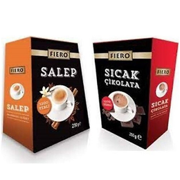 Fiero 2'li 250 gr Salep ve Sıcak Çikolata İçecek