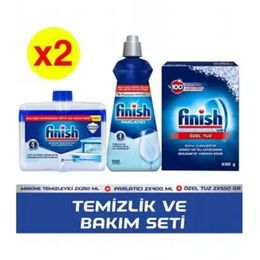 Finish 400 ml Parlatıcı + 250 ml Makine Temizleyici + 2x550 gr Tuz