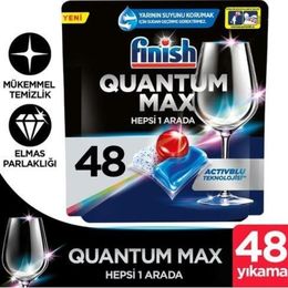 Finish 48 Yıkama Quantum Max Limonlu Bulaşık Makinesi Deterjanı Tableti