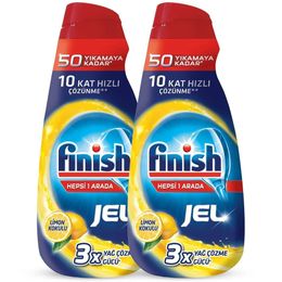 Finish Hepsi Bir Arada 2x1000 ml Limon Konsantre Jel Bulaşık Makinesi Deterjanı
