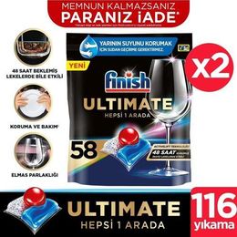Finish Ultimate Hepsi Bir Arada 2x58'li Bulaşık Makinesi Tableti