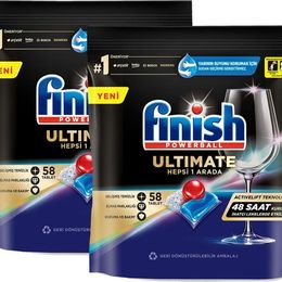 Finish Ultimate Hepsi Bir Arada 2x58'li Bulaşık Makinesi Tableti