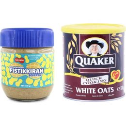 Fıstıkkıran Şekersiz Yer Fıstığı Ezmesi 400 gr Quaker Yulaf Ezmesi 500 gr