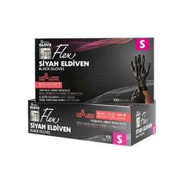 Flex Siyah Renk S Tpe 100 Adet Eldiven