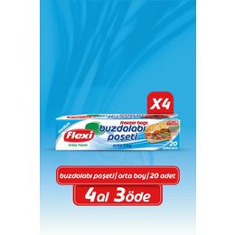 Flexi 4x20'li Orta Boy Buzdolabı Poşeti