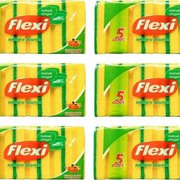 Flexi 6x5'li Oluklu Bulaşık Süngeri