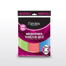 Flodex 3'lü Mikrofiber Temizlik Cam Bezi