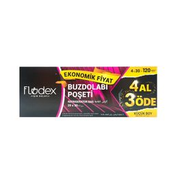 Flodex 4x30'lu 20x30 cm Küçük Boy Buzdolabı Poşeti