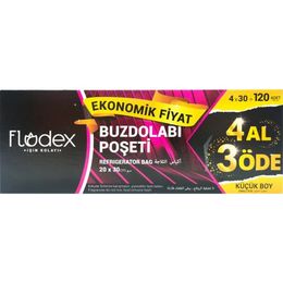 Flodex 4x30'lu 20x30 cm Küçük Boy Buzdolabı Poşeti