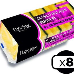 Flodex 8x5’li Oluklu Bulaşık Süngeri