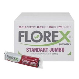 Florex 220 gr 20 Rulo Standart Jumbo Siyah Çöp Poşeti
