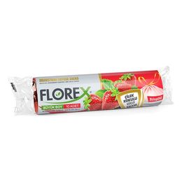 Florex 5 Adet Çilek Kokulu Büzgülü Çöp Torbası 65 X 70 cm