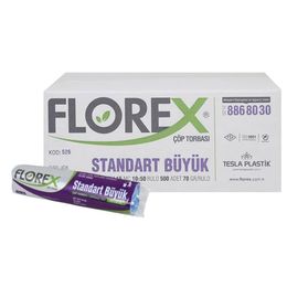 Florex 500 Adet 65 x 80 cm Standart Büyük Boy Çöp Torbası Siyah