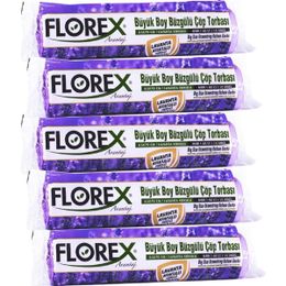 Florex 65 x 70 cm 10x5 Rulo Büzgülü Lavanta Kokulu Çöp Poşeti