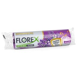 Florex 65x70 cm 5 Rulo Büzgülü Lavanta Kokulu Büyük Boy Çöp Torbası