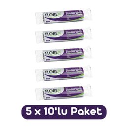 Florex 65x80 cm 5x10 Adet Standart Büyük Boy Çöp Torbası