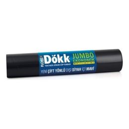 Florex 9 Adet Mavi Siyah 80x110 cm Dökk Ekonomik Jumbo Boy Çöp Torbası