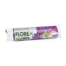 Florex Lavanta Kokulu Büyük Boy 10'lu Büzgülü Çöp Poşeti