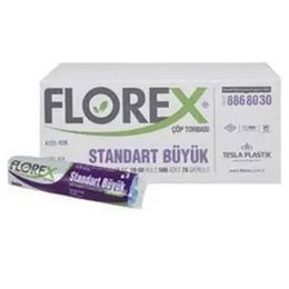 Florex Siyah 10x50 cm Standart Büyük Boy Çöp Poşeti