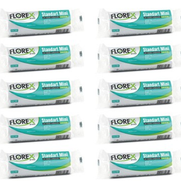 Florex Standart Mini Boy 40 Adet Çöp Torbası Beyaz 40 x 45 cm 10 Paket