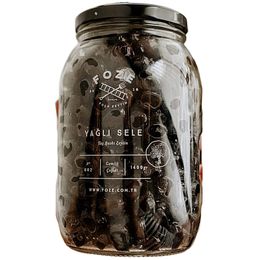 Foze 1.4 kg Yağlı Sele Taş Baskı Siyah Zeytin