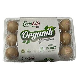Freelife 15'li M 53-62 gr Organik Yumurta