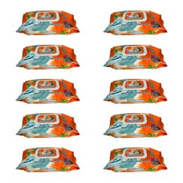 Freshmaker Çiçeksi Kokular 90 Adetlik 10 Paket Islak Mendil