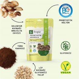 Fropie 200 gr Glutensiz Brezilya Cevizi Türk Kahveli Probiyotik Granola