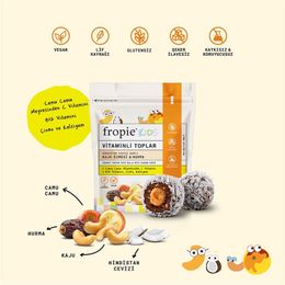 Fropie 80 gr Kids Hindistan Cevizi Kaplı Kaju Ezmesi Hurmalı Vitamin Topları