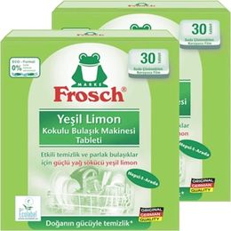 Frosch 2x30'lu Yeşil Limonlu Bulaşık Makinesi Tableti
