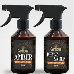 Gardone 2x250 ml Beyaz Sabun ve Amber Kokulu Çamaşır Spreyi ve Oda Kokusu
