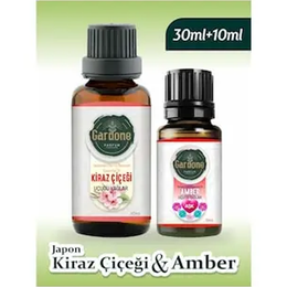 Gardone 30 ml Japon Kiraz Çiçeği + Amber 10 ml Esansiyel Uçucu Yağ