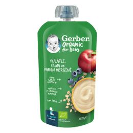 Gerber 110 gr Organic Yulaflı Elma ve Yaban Mersini Püre