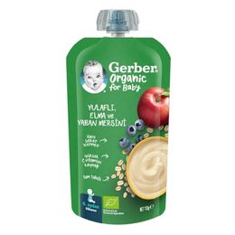 Gerber 110 gr Organic Yulaflı Elma ve Yaban Mersini Püre