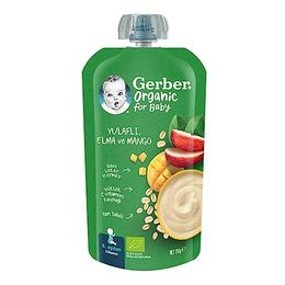 Gerber 110 gr Organik Yulaflı Elma ve Mango Püresi
