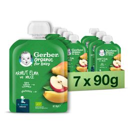 Gerber 7x90 gr Organik Armut Elma ve Muz Püresi