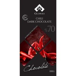 Glories 100 gr Acı Biberli %70 Bitter Çikolata