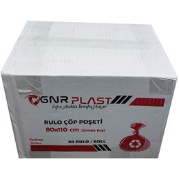 Gnr Endüstriyel 2 Kat Siyah 400 gr 80x110 cm 10x20 Rulo Jumbo Çöp Poşeti